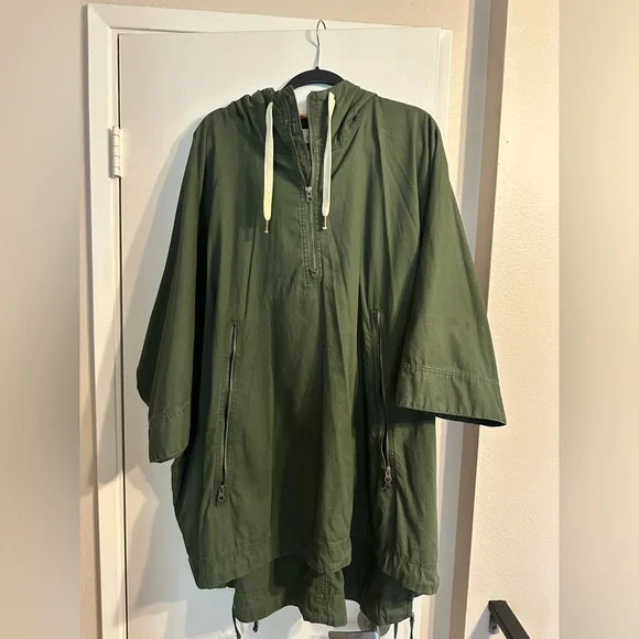 Koto Olive Green Hooded Poncho - Picture 2 of 5